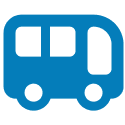 blue bus public transit icon